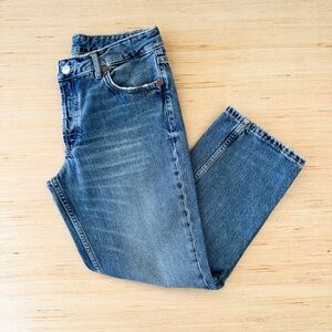 Zara Women’s Mid Rise Straight Leg Blue Denim Jeans Size 6